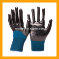 ZMSAFETY Gants en nitrile à haute élasticité en nylon Gants en nitrile résistants à l&#39;huile Gants en nitrile à finition lisse noir